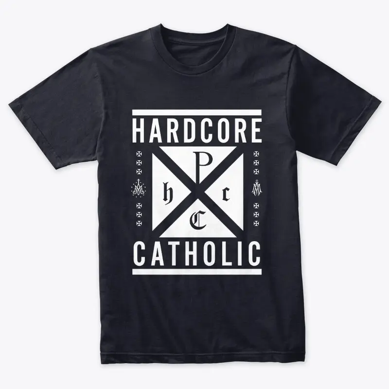 Hardcore Catholic (White on Black)