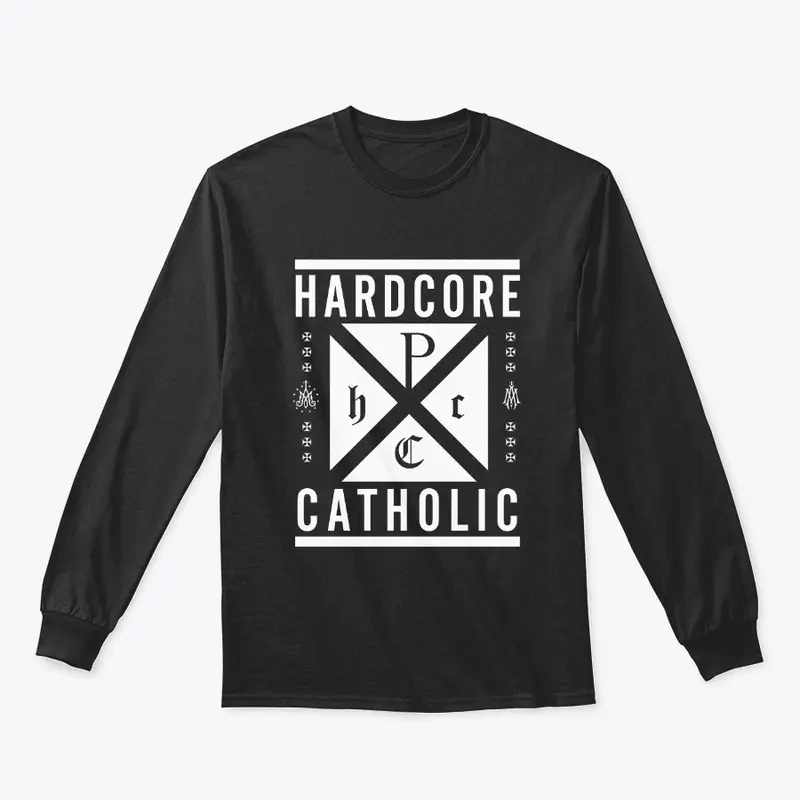 Hardcore Catholic (White on Black)